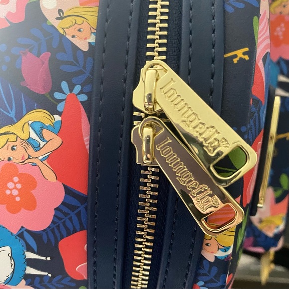 NWT Loungefly X LASR Disney Alice in Wonderland Golden Afternoon Mini Backpack - Picture 4 of 11
